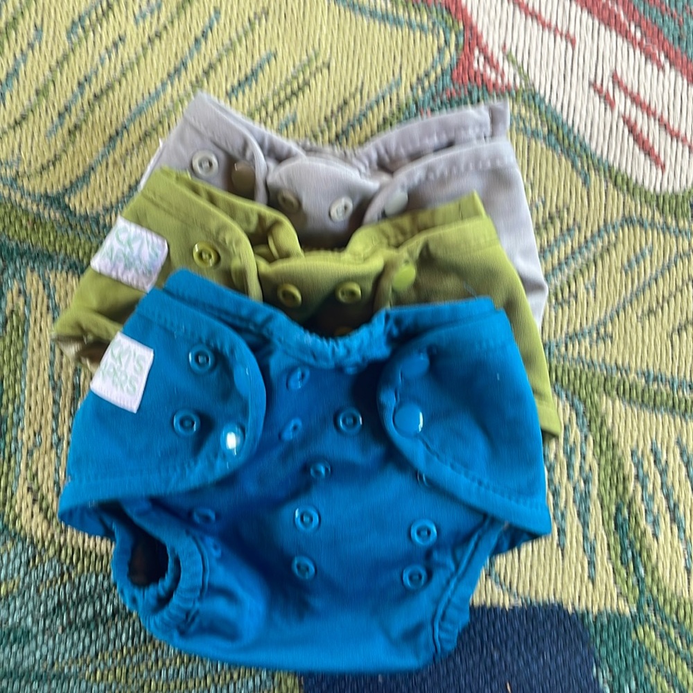 Original Nicki’s Diapers diaper covers- 3 solid color covers